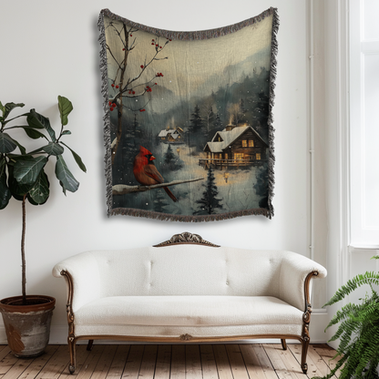 Winter Cardinal Throw