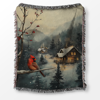 Winter Cardinal Throw